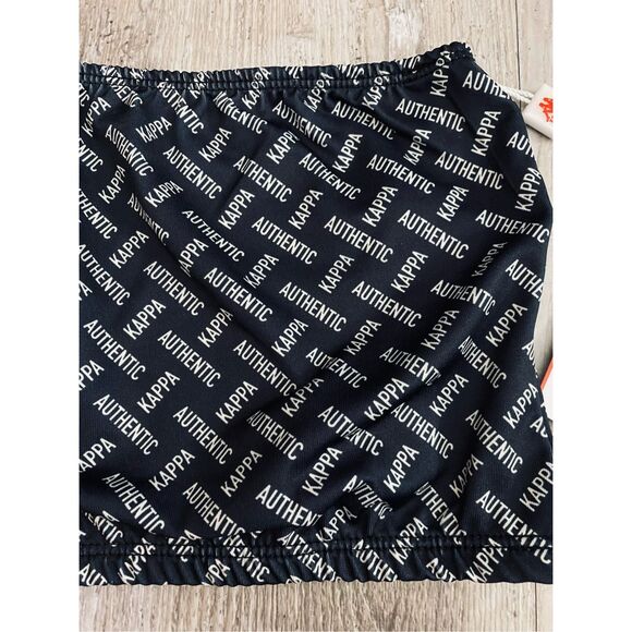 Kappa Black Logo Bandeau Tube Top Sz Large - Picture 2 of 3